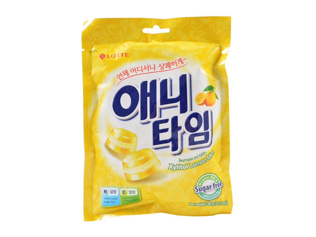 Lotte Anytime Lemon Mint bonbony, 60 g