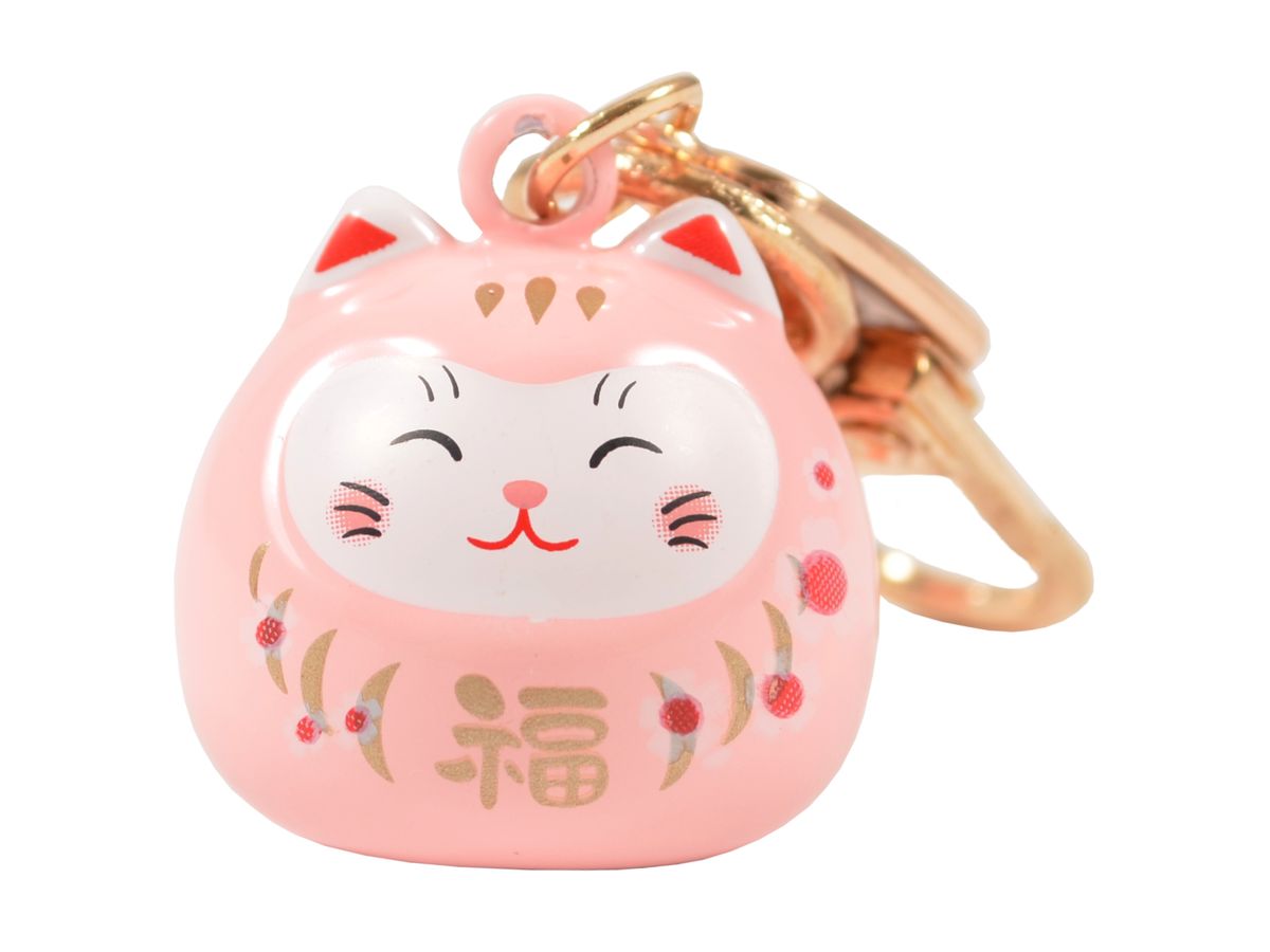 Přívěšek na klíče Lucky Cat, růžová